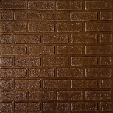 Самоклеюча декоративна 3D панель цегла деко коричнева 700x700x5мм (3605-5)