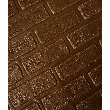 Самоклеюча декоративна 3D панель цегла деко коричнева 700x700x5мм (3605-5)-1