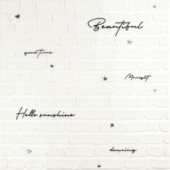 Панель стінова 3D 700х700х4мм Напис із сріблом SW-00001980