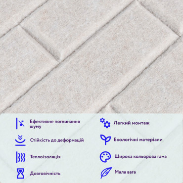 Звукоізоляційна панель 600х600х9мм Сіра SW-00002703-3