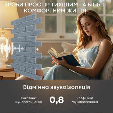 Звукоізоляційна панель 600х600х9мм Темно-сіра SW-00002704-4