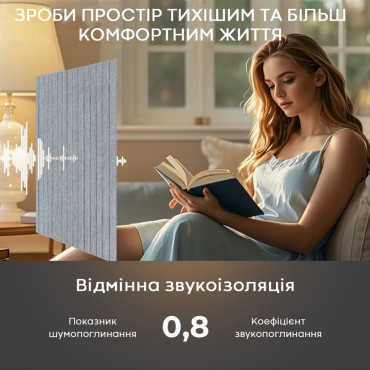 Звукоізоляційна панель 600х600х9мм Сірий граніт SW-00002708-4