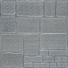 Самоклеюча декоративна 3D панель Камінь срібло 700х700х6мм (153) SW-00000187